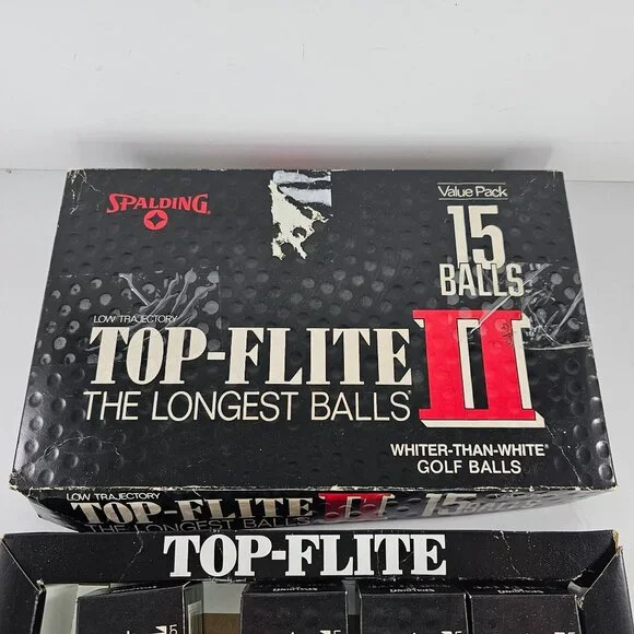 Vintage Spalding Top-Flite II Low Trajectory Golf Balls Set of 12 balls - Picture 2 of 7